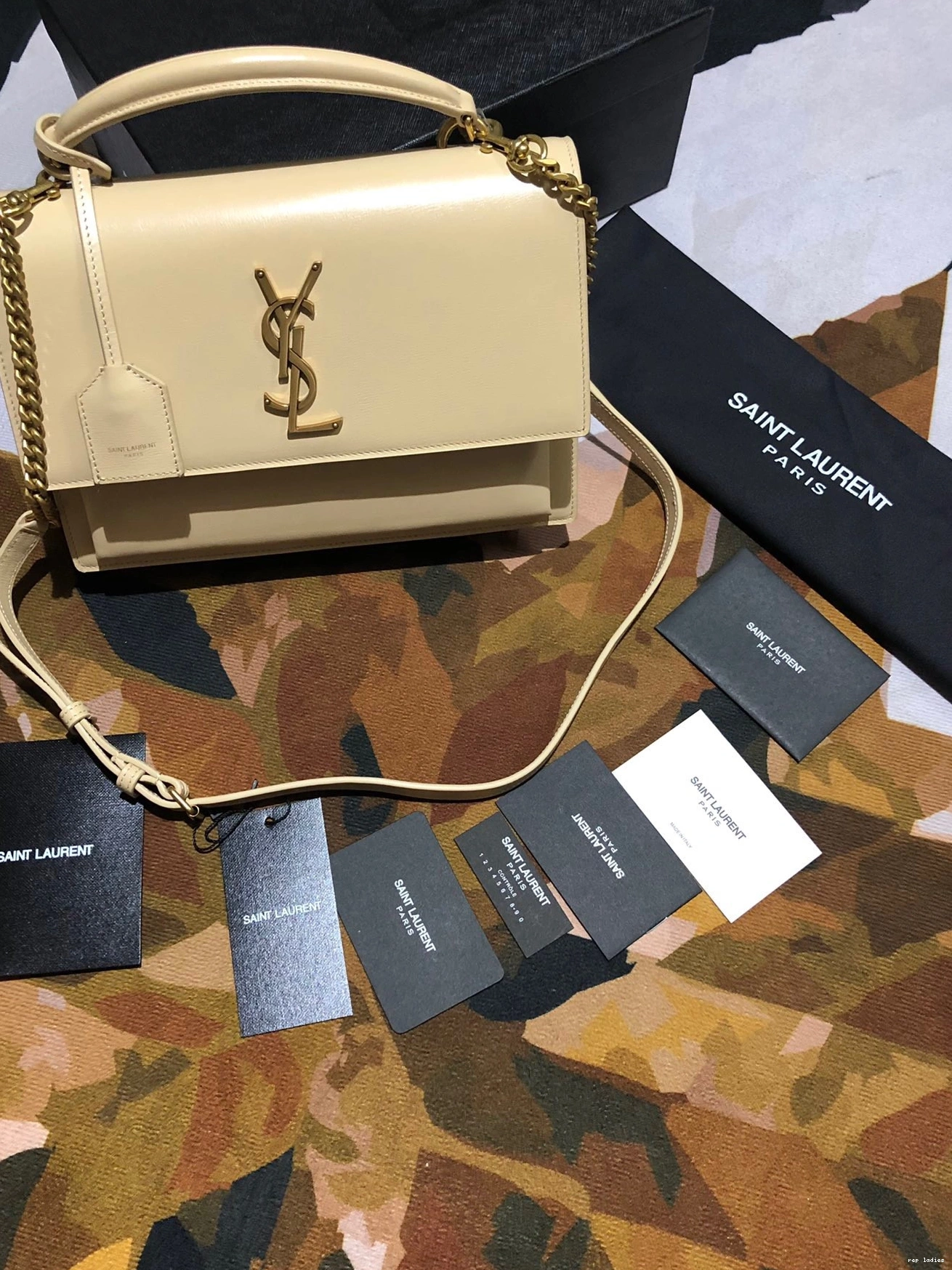 Repzbay REP SMOOTH LEATHER SUNSET SATCHEL MEDIUM IN YSL 0803